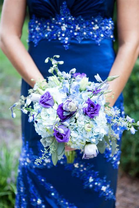 For her wedding at new place, debbie chose a striking,contemporary scheme of purple and white which we based on the. Blue and Purple Bridesmaid Bouquet