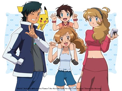 Pikachu Ash Ketchum And Serena Pokemon And More Drawn By Noelia