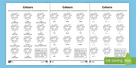 Freshen up your french skills with these french worksheets. KS1 French Colours Worksheet - Primary Resources