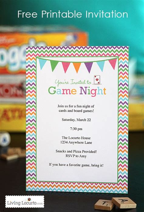 Game Night Free Printable Party Invitation Freeprintable