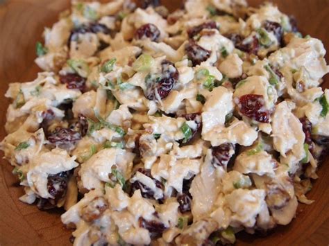 Use up leftover cranberry sauce in this healthy salad. Chicken Salad with Cranberries and Pecans. I added chopped ...