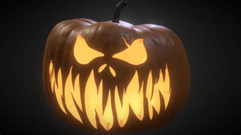Halloween Pumpkin Jack O Lantern 2 Buy Royalty Free 3d Model By