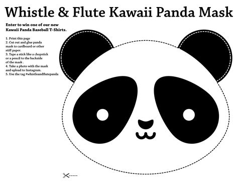 Panda Mask Printable Template Business Format