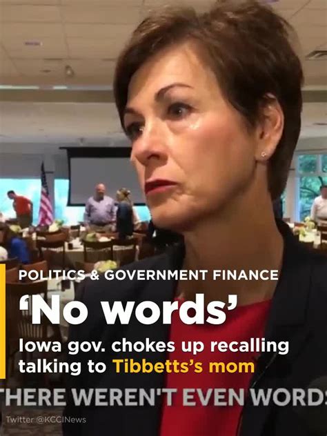 iowa governor chokes up as she talks about call with tibbetts s mother