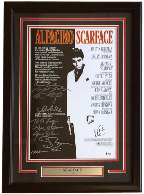 Scarface 18x26 Custom Framed Photo Display Signed By 10 Withl