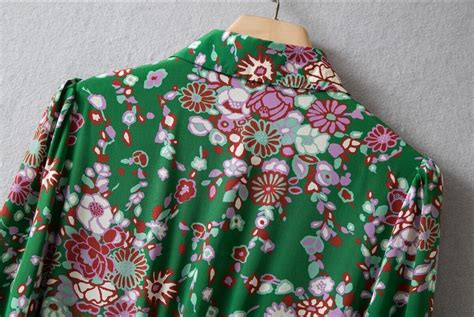l k bennett rita green naive floral print silk dress new £429 size 14 ebay