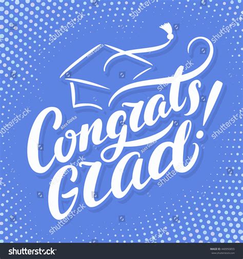 Congrats Grad Congratulations Graduate Banner Stock Vector Royalty