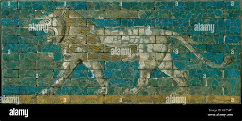 Panel With Striding Lion Neo Babylonian Ca 604562 Bc Mesopotamia