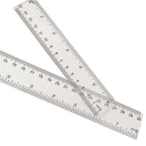 Buy 2 Pack Plastic Ruler Straight Ruler Clear See Through Measuring
