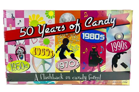 buy 50 years of candy decades box nostalgic candy mix 1950s 1960s 1970s 1980s 1990s online at