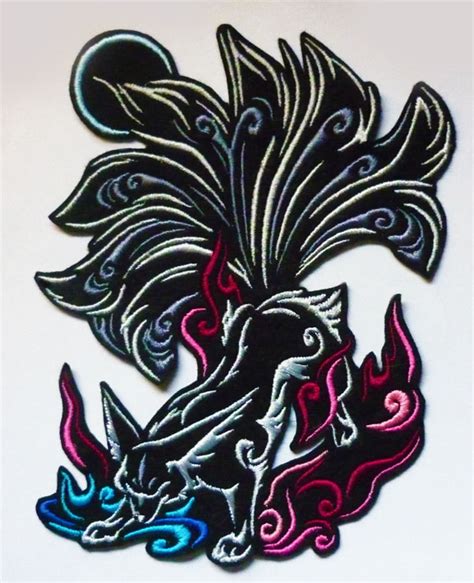 Tribal Nine Tailed Fox Patch Revised By Cyanfox3 On Deviantart