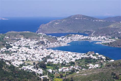 Skala Patmos Greece Europe Stock Photo Image Of Chora Harbor