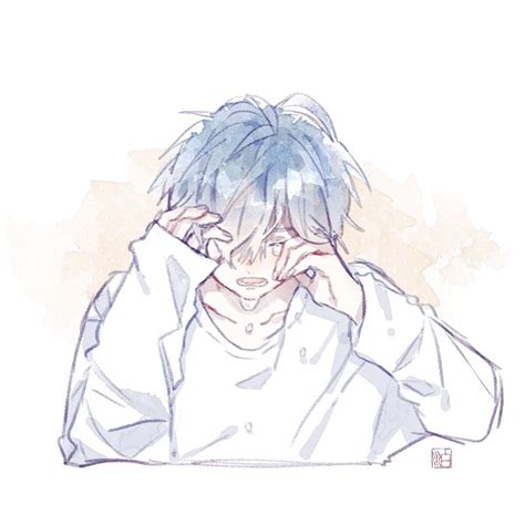 しろかわ On Twitter Anime Boy Crying Anime Crying Anime Drawings