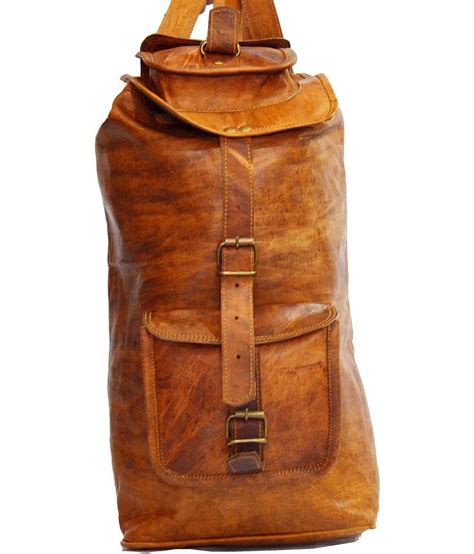 Digital Rajasthan Brown Leather Rucksack Backpack Buy Digital