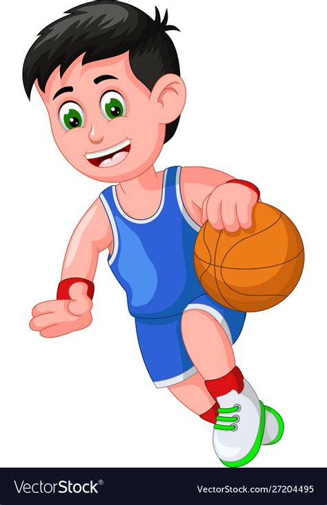Basketball Player Dunking Ball Cartoon By Aloysius Patrimonio