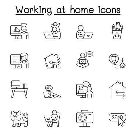 Working From Home Logo Illustrations Royalty Free Vector Graphics