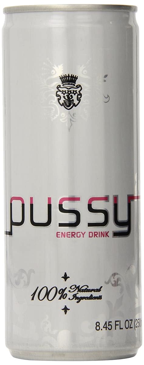 Pussy Natural Energy Drink 250ml Pack Of 4 Pussy In A Can Grocery And Gourmet