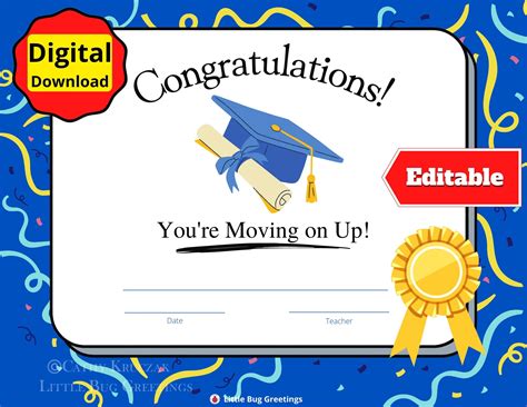 Congratulations You Did It Certificate