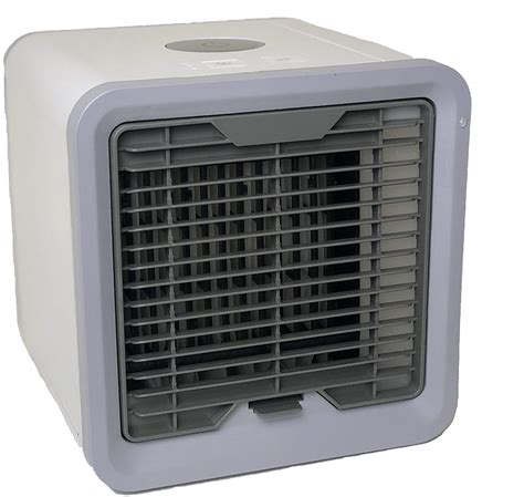 It is one of the smallest and the most lightweight models you will find on the market, mere 0.2 lbs and a little over 4 by the longest side. Personal Portable Air Conditioner Evaporative Cooler ...