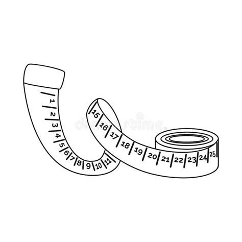 Vector Design Of Tape And Measure Symbol Set Of Tape And Centimeter