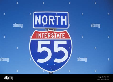 Interstate Highway 55 Going North Stock Photo Alamy