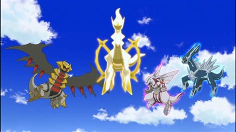 Dialga Vs Palkia Vs Giratina Vs Arceus Batalla Legendaria Youtube