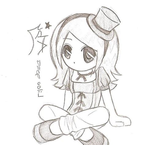 Anime Girl Pencil Drawing Easy Chibi Images And Photos Finder