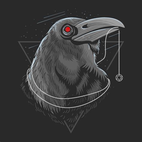 Crow Head Drawing