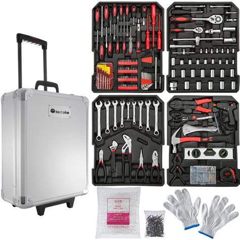 tectake caisse à outils 599 pièces leroy merlin