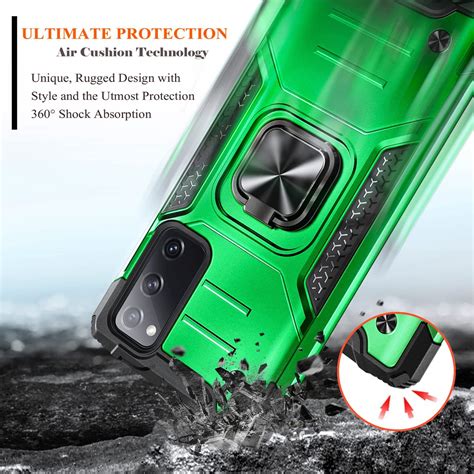 nagebee case for samsung galaxy s20 fe 5g with tempered glass screen protector full coverage