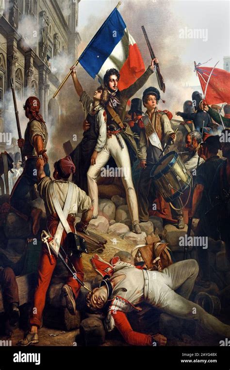Combat Devant Lhôtel De Ville Le 28 Juillet 1830 Lucha Frente Al