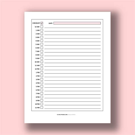Free Printable Daily Checklist