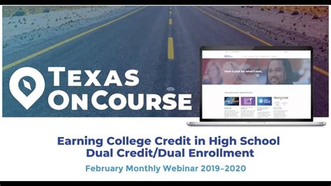 February 2020 Webinar Earning College Credits In High School W Dual