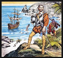 Image result for Sir Francis Drake left Plymouth, England,