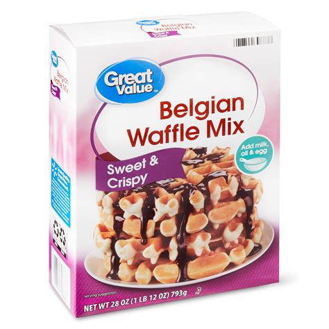 Great Value Belgian Waffle Mix Sweet And Crispy 28 Oz