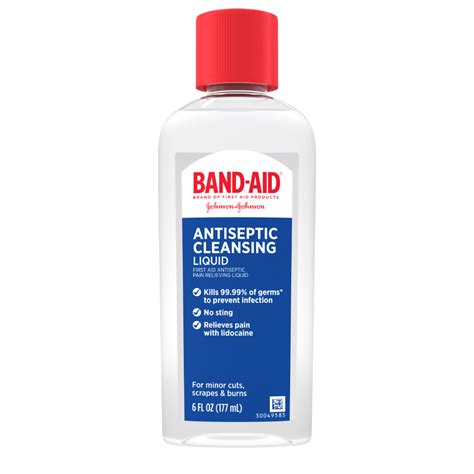 Band Aid® Brand Pain Relieving Antiseptic Wound Cleansing Liquid 6 Fl Oz