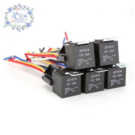Jd1914 Automotive Relay Harness Set 5 Pin 40a 12v Spdt With