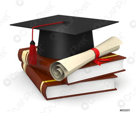 Livres Dillustration 3d Et Chapeau De Graduation Stock Photo 825257