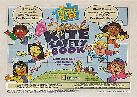 The Puzzle Place The Official Kite Safety Book 1996 Lancit Media