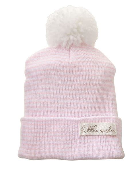 Little Sister Newborn Hat | Pom pom, Pom pom hat, Newborn hat