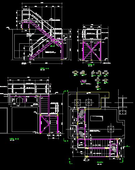 Detail Metal Staircase Dwg Detail For Autocad • Designs Cad