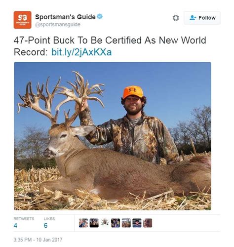Tennessee Man Breaks World Record With 47 Point Buck Houston Chronicle
