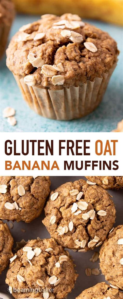 Simple recipes requiring 10 ingredients or less, 1 bowl, or 30 minutes. Gluten Free Banana Oat Muffins (Vegan) - Beaming Baker in 2020 | Banana oat muffins, Gluten free ...