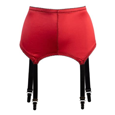 Rago Six Strap Garter Belt Red Janets Closet