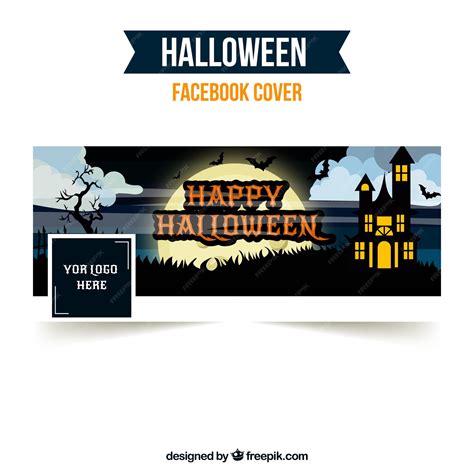 Free Vector Facebook Cover With Halloween Castle