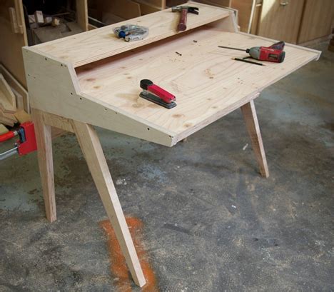 Scrap wood table and bench set. Phloem Design's Laura Desk - Core77