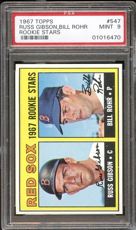 Lot Detail 1967 Topps 547 Red Sox Rookies Psa 9 Mint