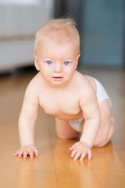 Premium Photo Baby Boy Crawling