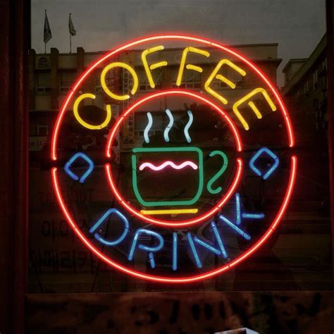 Coffee Cafe Drink Neon Sign Bar Sign Neon Light Diy Neon Signs