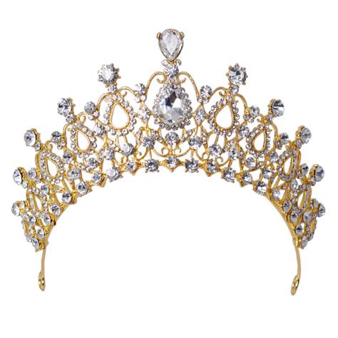 Tiara De Boda Real Corona Princesa Desfile Diadema Diamantes De